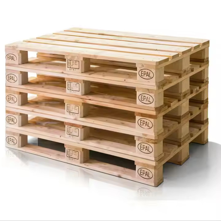 Moebel-eins Euro Pallet Set of 5 – Heavy-Duty Flat Wooden Pallets (120 x 80 cm)