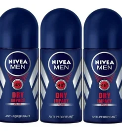 Nivea Protect & Care Men's Roll-On Anti-Perspirant Deodorant (Pack of 3 Bottles)