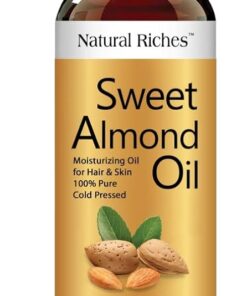 Natural Riches Sweet Almond Oil Cold Pressed, Triple A Grade, Pure and Natural Hexane Free, 16 FL oz